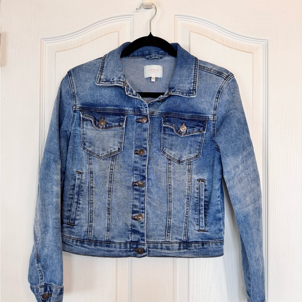 Curve Appeal Blue Denim Jean Jacket Size Small